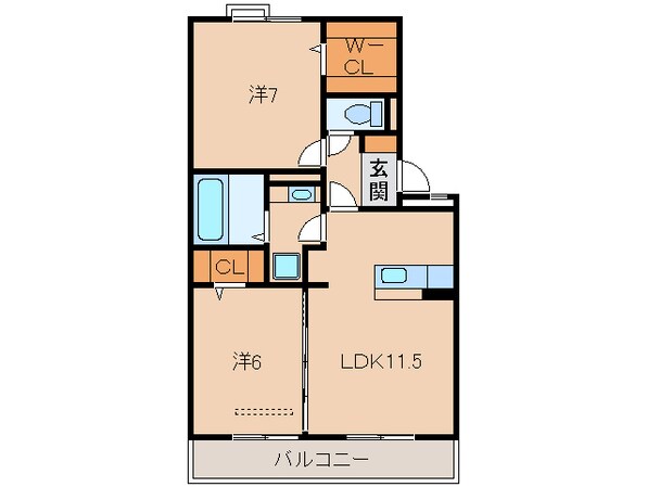 和歌山市駅 バス7分  河北中学校前下車：停歩7分 3階の物件間取画像